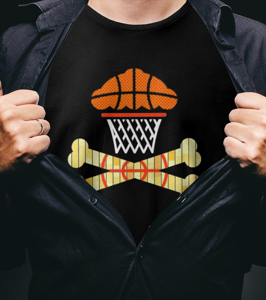 Johnny Cupcakes Women's Boxy Basketball Cupcake Crossbones T-Shirt