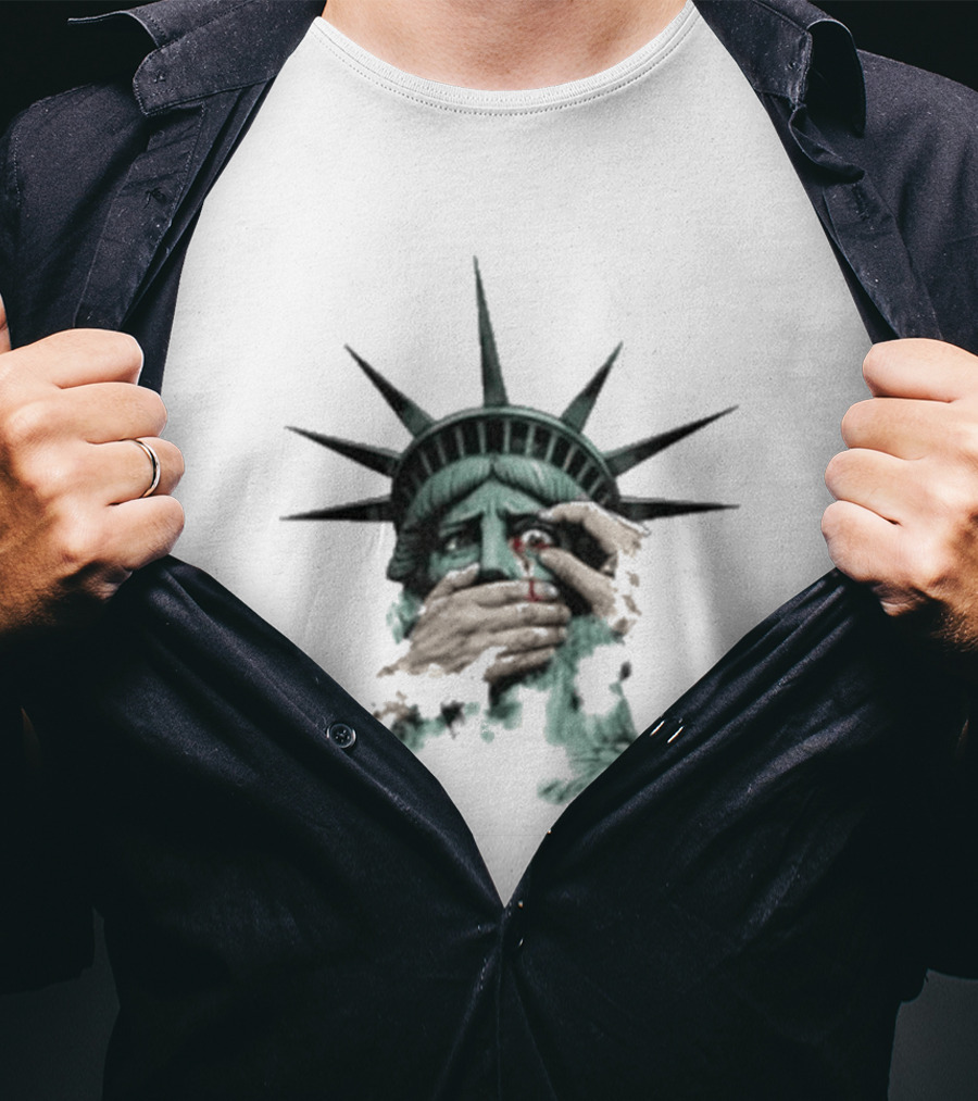 Armada Bryan Andrews Liberty Silenced Statue Are We Great Yet T-Shirt