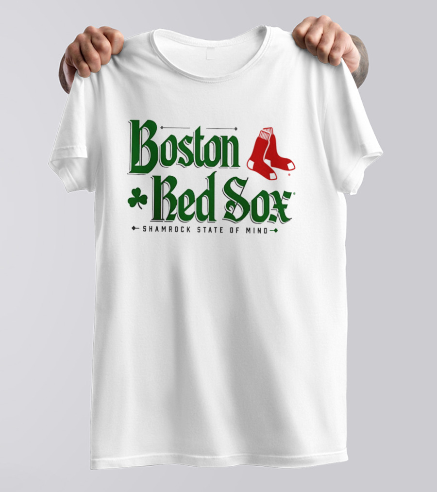 Boston Red Sox Shamrock State Of Mind Saint Patrick's Day Sock T-Shirt