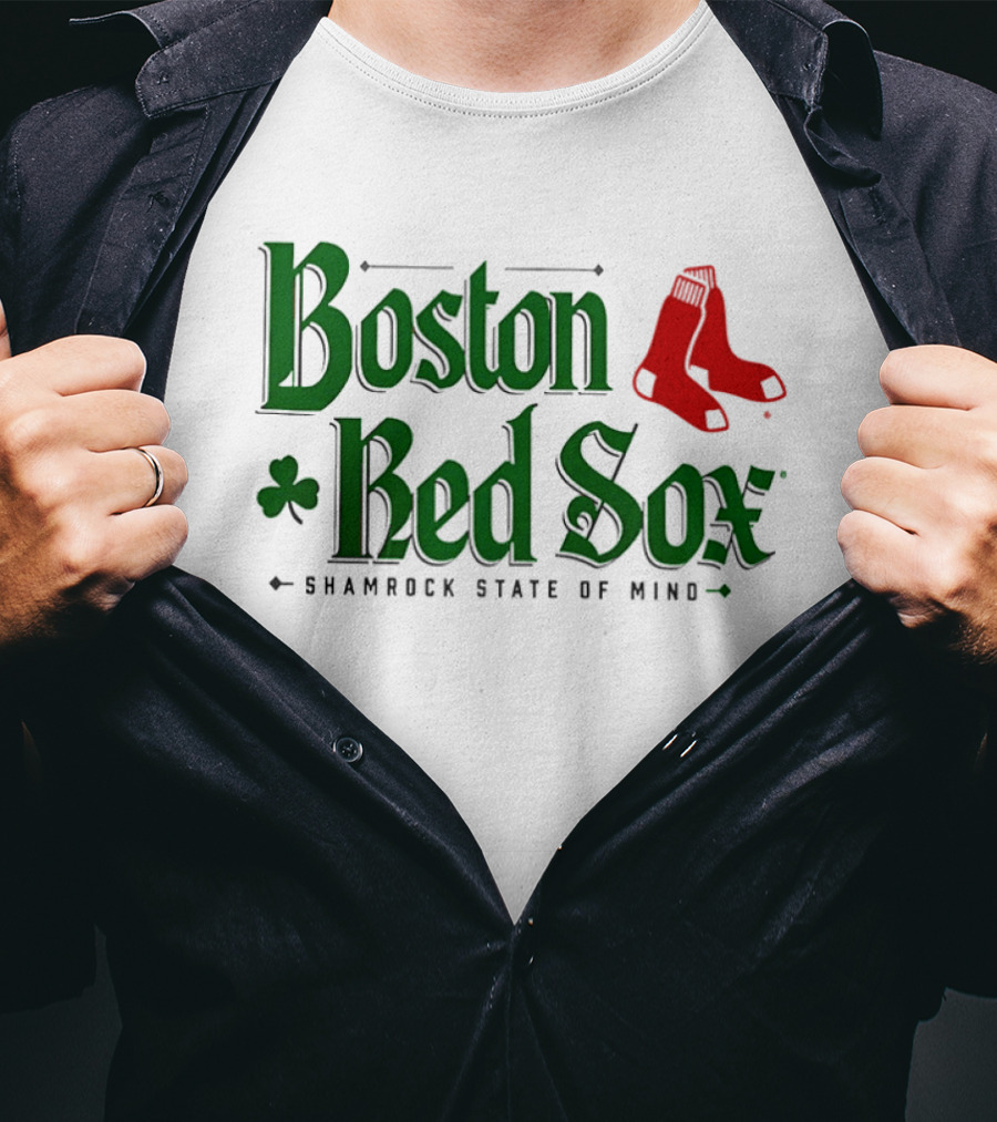 Boston Red Sox Shamrock State Of Mind Saint Patrick's Day Sock T-Shirt