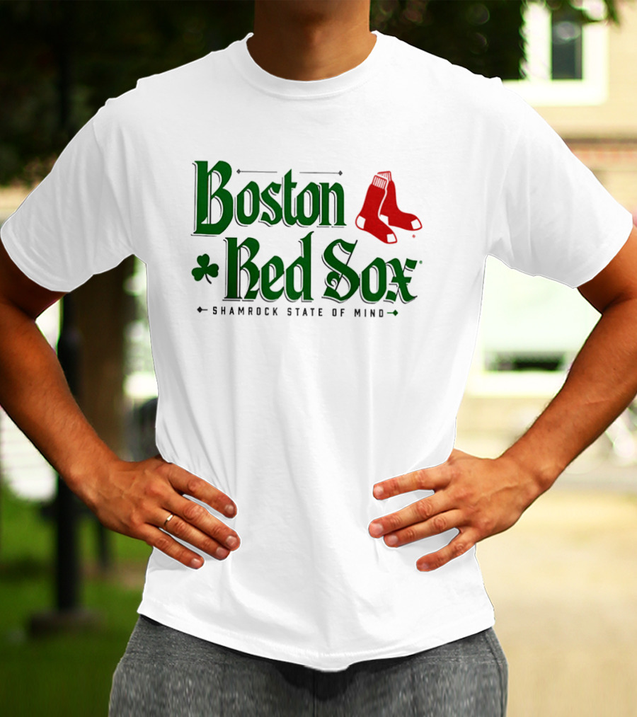 Boston Red Sox Shamrock State Of Mind Saint Patrick's Day Sock T-Shirt