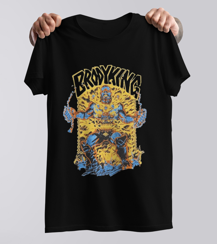 Brody King All Elite Wrestling Flames T-Shirt