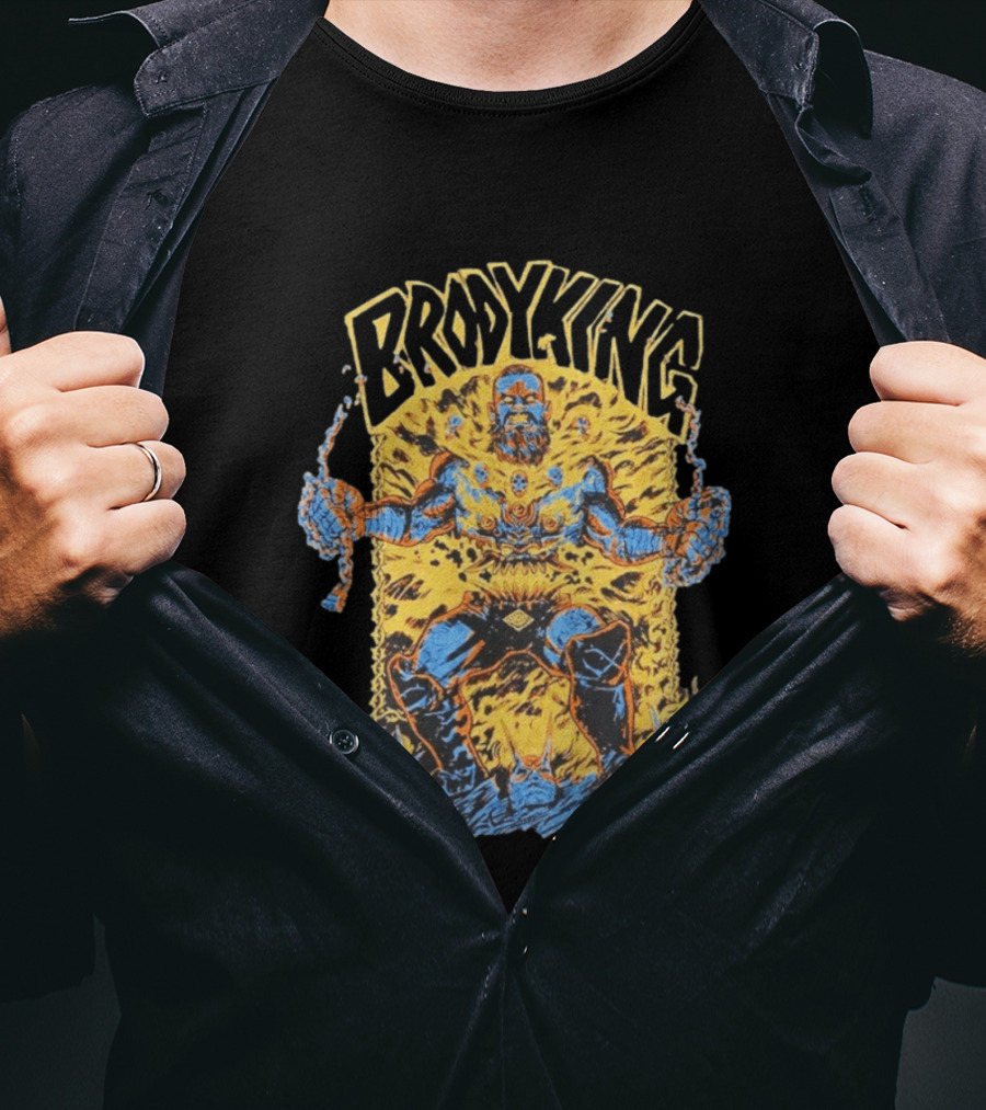 Brody King All Elite Wrestling Flames T-Shirt