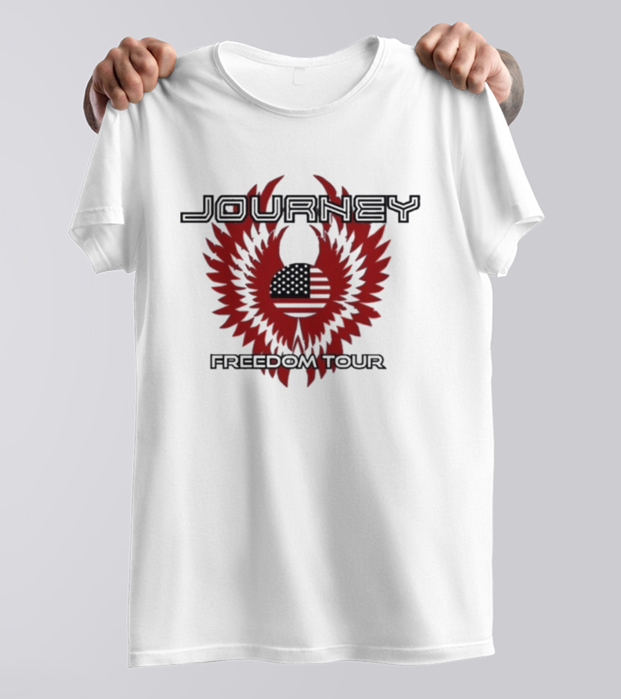 Journey Freedom Tour American Flag Eagle T-Shirt
