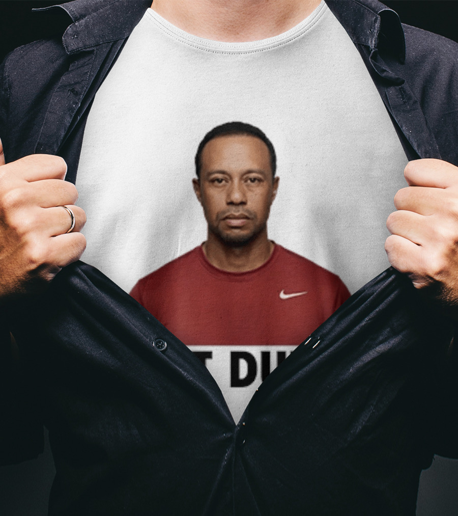 Just DUI It Tiger Woods Red Nike Swoosh Meme T-Shirt