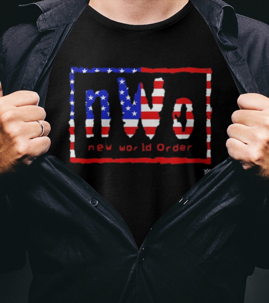 NWo New World Order WWE American Flag Stars And Stripes T-Shirt