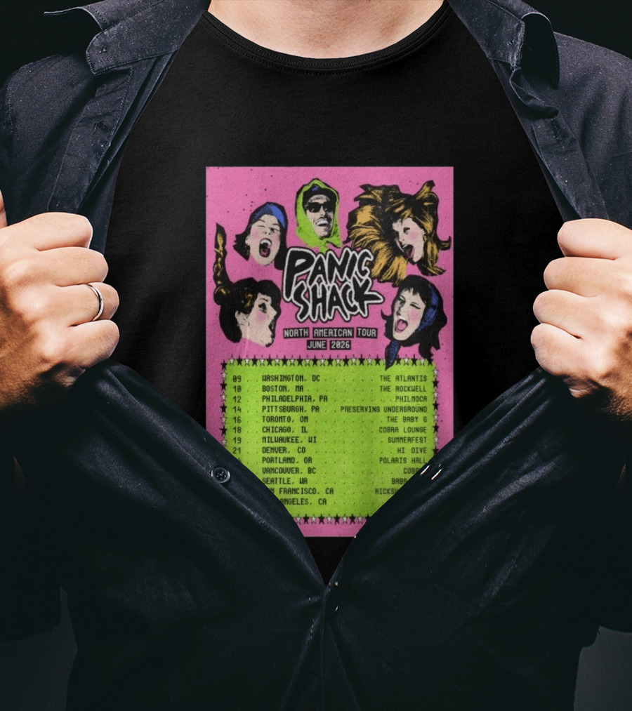 Panic Shack Na June 2026 Tour T-Shirt