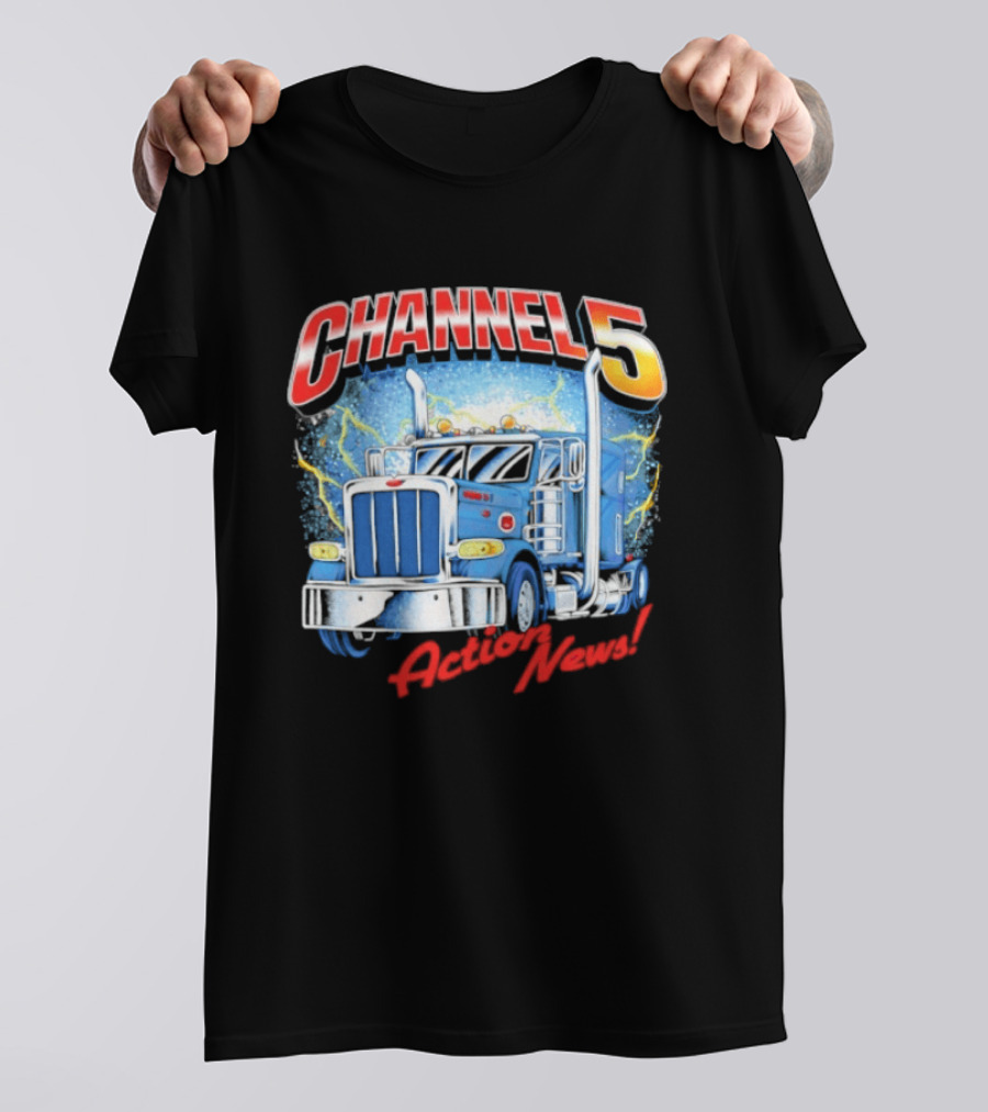 CHANNEL 5 Action News Truck Lightning T-Shirt