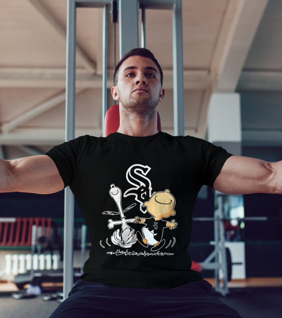 Charlie Brown Snoopy Chicago White Sox Dance Peanuts Comic Strip T-Shirt