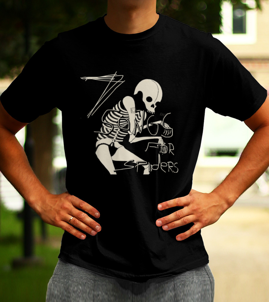 Dax Riggs 7 Songs For Spiders Skeleton Art 24th January 2025 T-Shirt