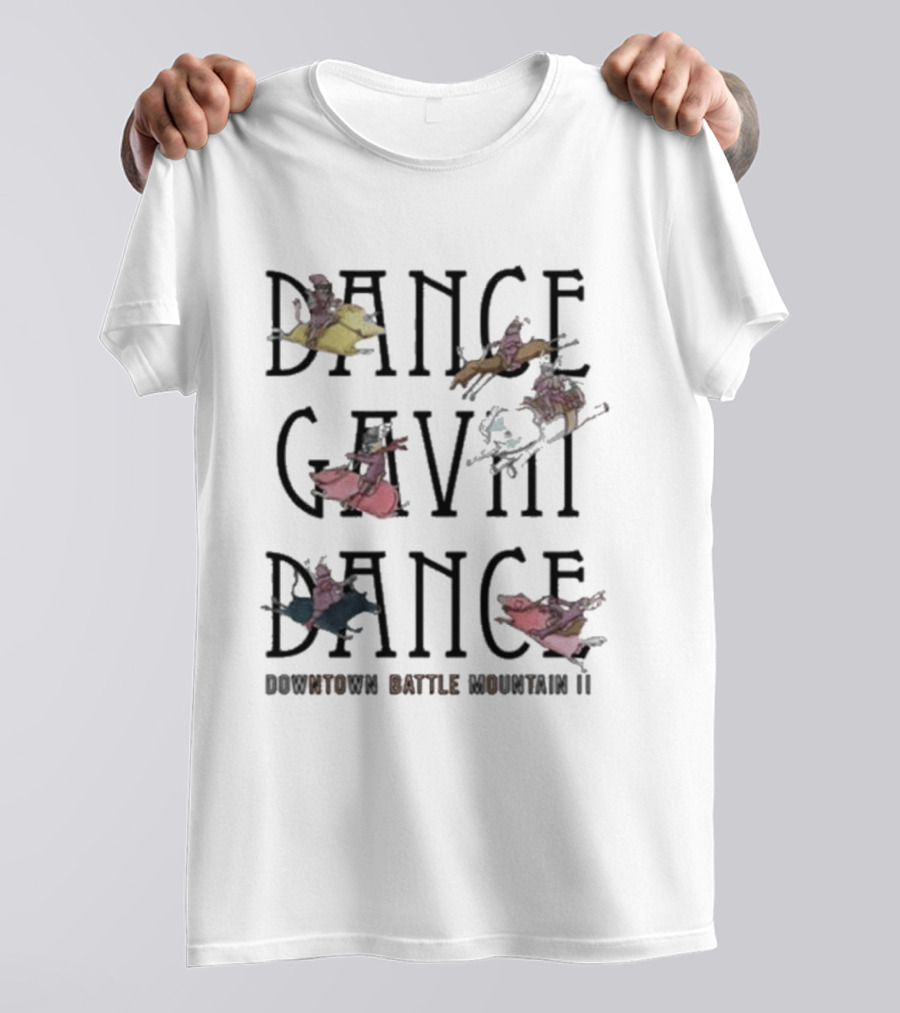 Dance Gavin Dance Downtown Battle Mountain II Horse Riding Figures T-Shirt