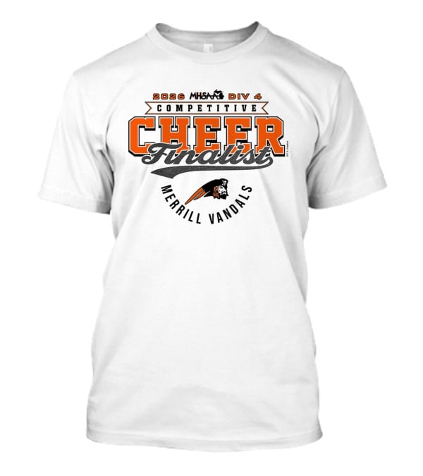 2026 MHSAA Division 4 Competitive Cheer Finalist Merrill Vandals T-Shirt
