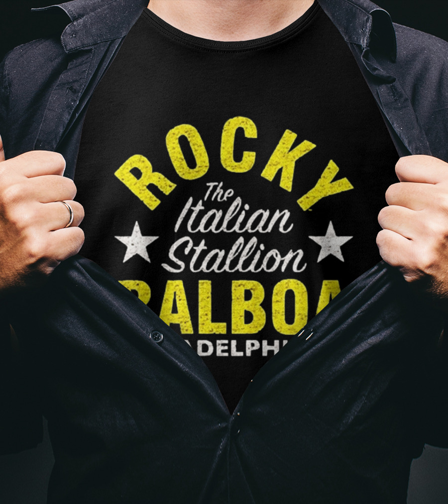 Rocky Balboa The Italian Stallion Philadelphia 76 Stars T-Shirt