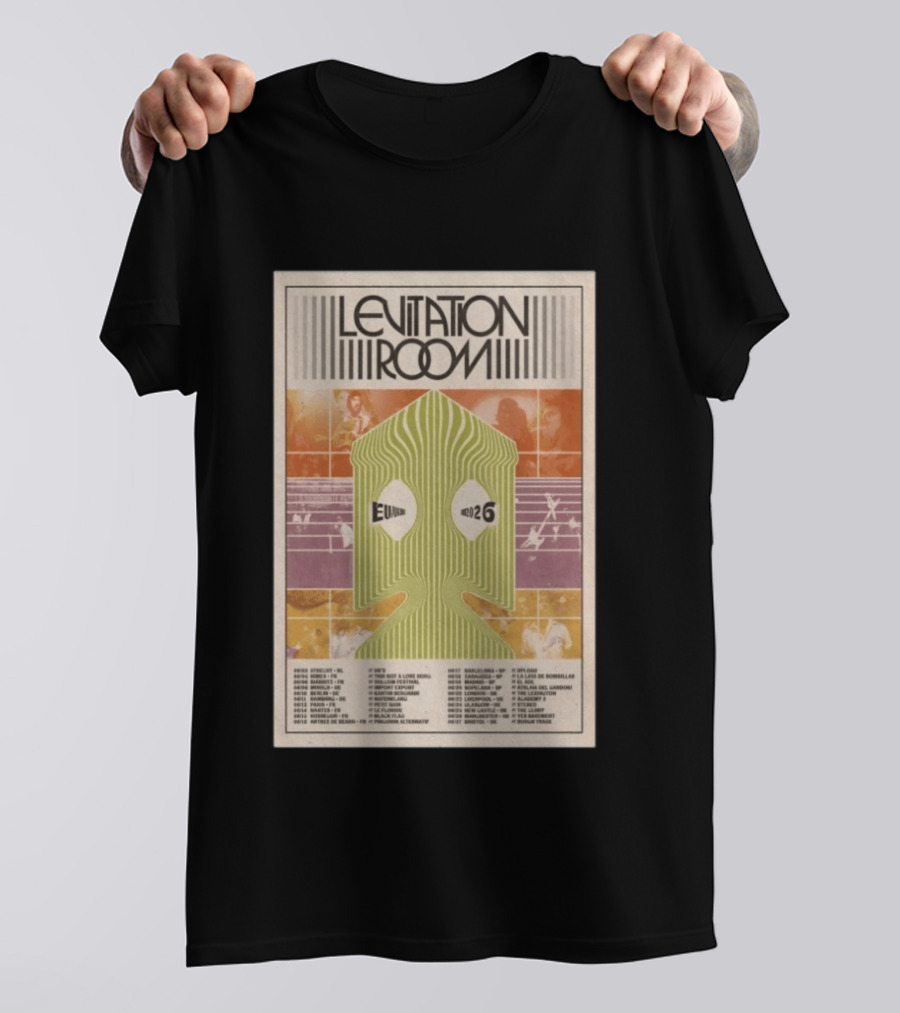 Levitation Room EUUK 2026 Tour Vintage Style Psychedelic Concert Dates T-Shirt