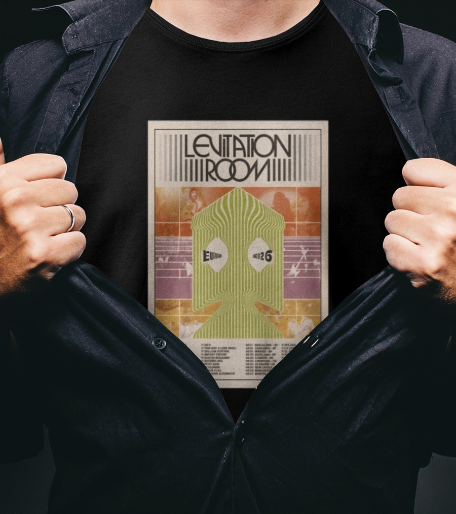 Levitation Room EUUK 2026 Tour Vintage Style Psychedelic Concert Dates T-Shirt