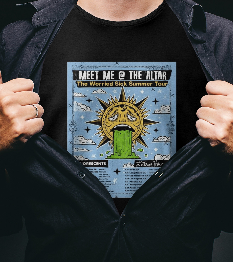 Meet Me @ The Altar The Worried Sick Summer Tour 2026 Dates Fluorescents Leisure Hour T-Shirt