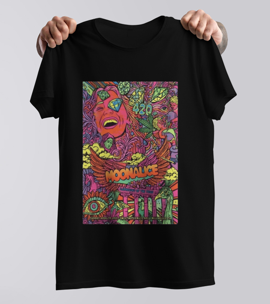 Moonalice 420 Gathering Of The Tribe April 19 2026 Sweetwater Music Hall Mill Valley CA T-Shirt