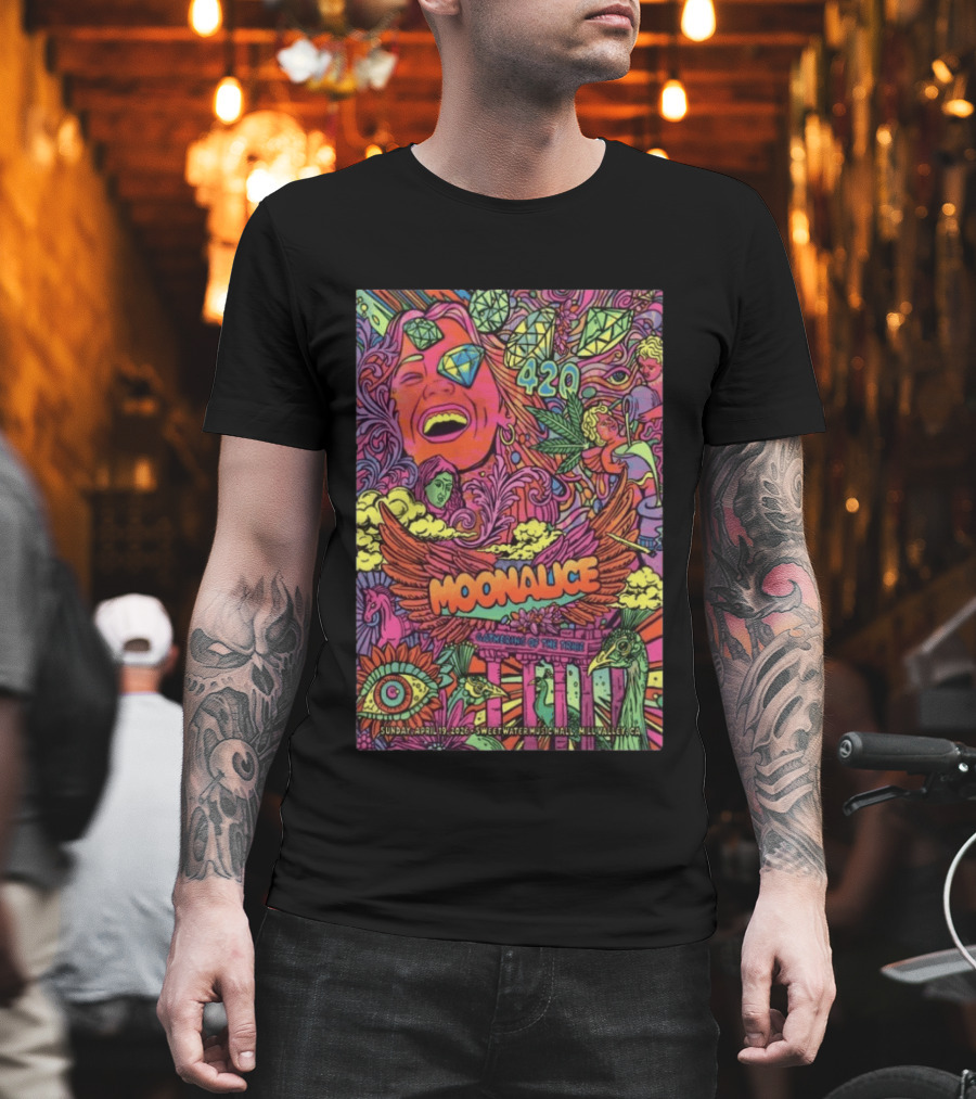 Moonalice 420 Gathering Of The Tribe April 19 2026 Sweetwater Music Hall Mill Valley CA T-Shirt