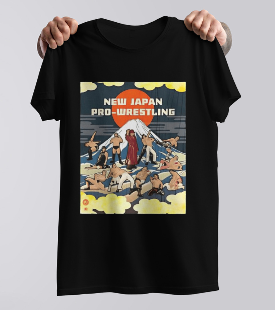 New Japan Pro Wrestling Wrestlers Mount Fuji T-Shirt