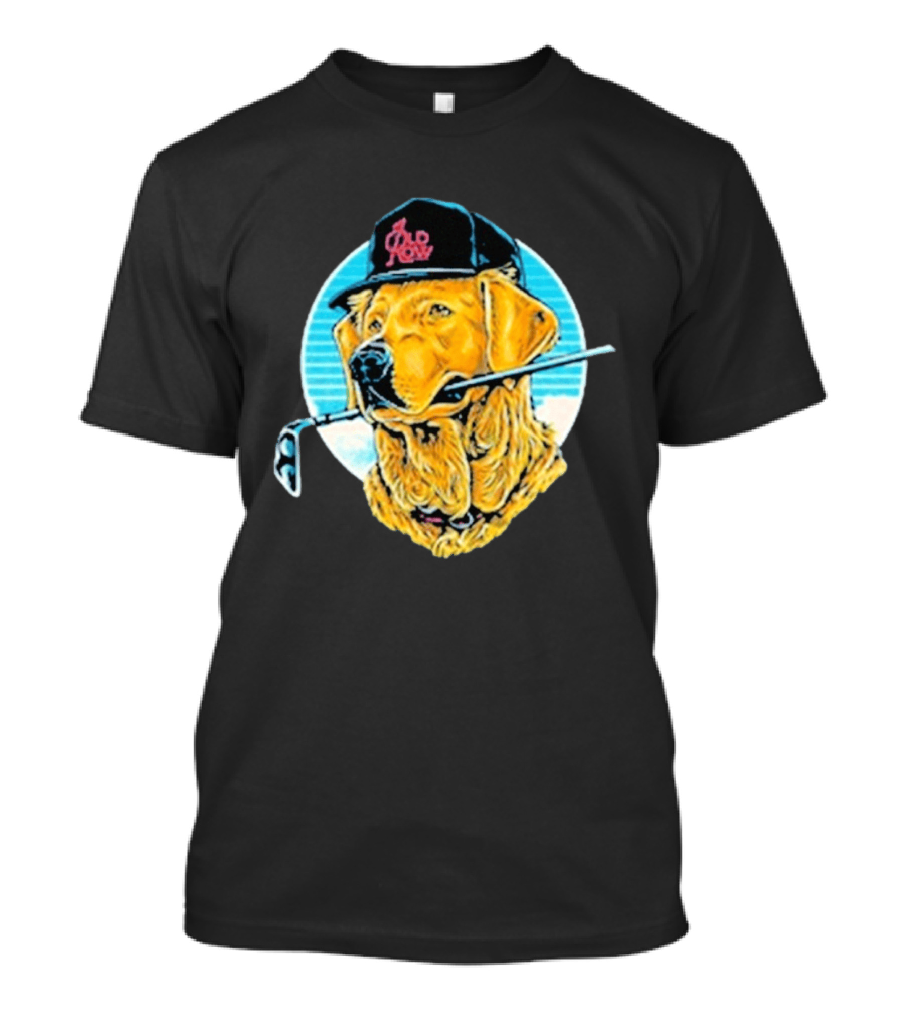Old Row The Good Boys Golf Club Golden Retriever With Golf Club In Mouth T-Shirt