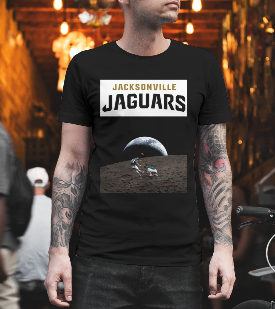 Jacksonville Jaguars Artemis II Moon Football T-Shirt