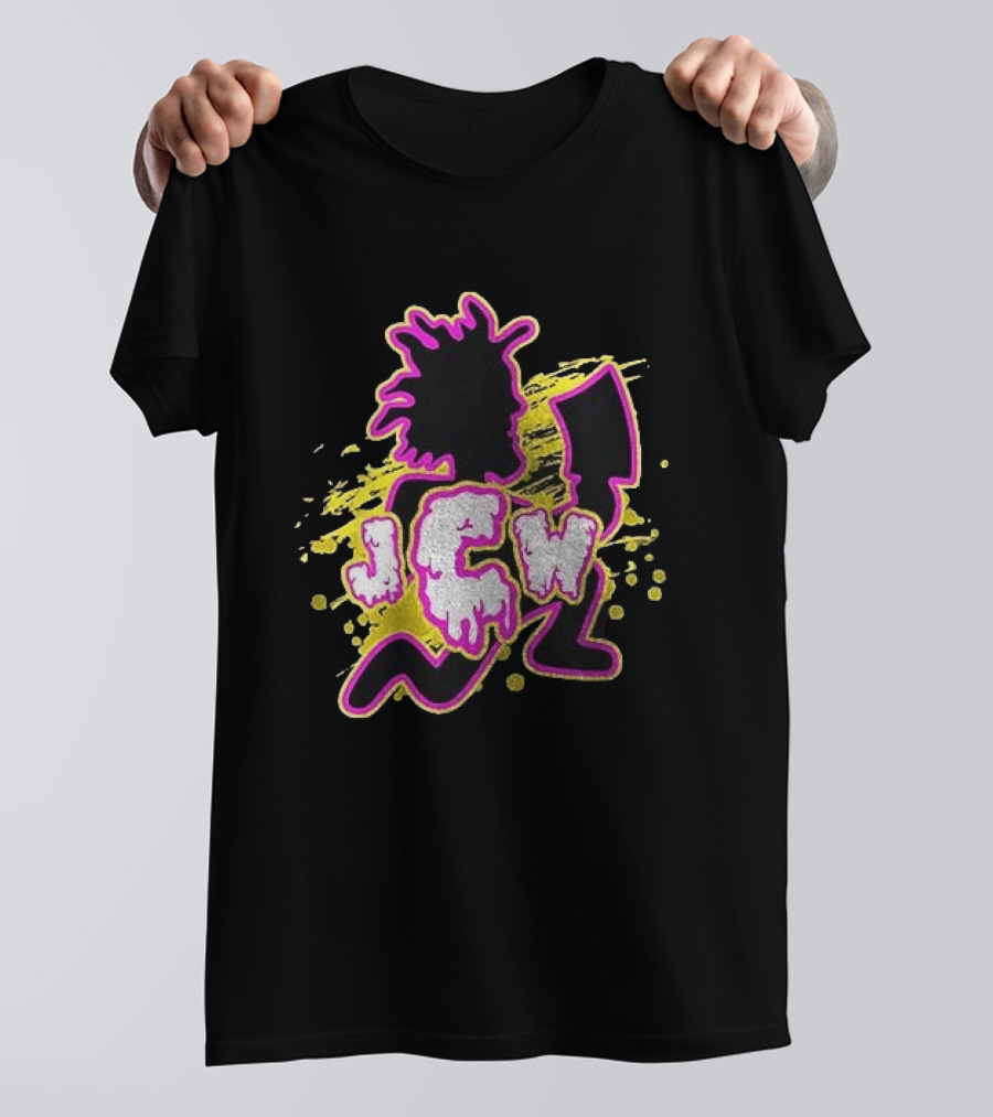 JCW Dani Mo Dino Myte Wrestler Iconic Wrestling Splatter T-Shirt