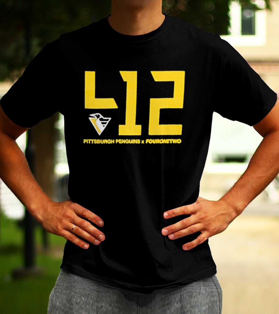 Pittsburgh Penguins 412 Fouronetwo Yellow Number T-Shirt