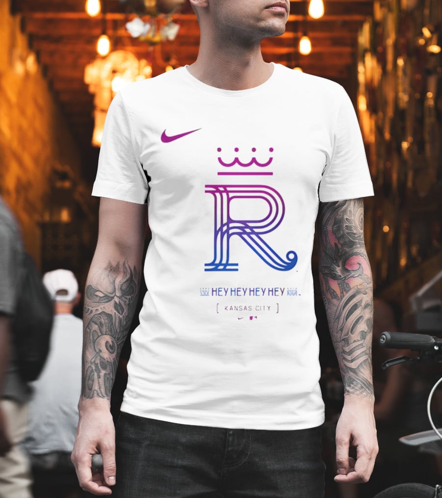 Kansas City Royals 2026 City Connect Hey Hey Hey Nike Royals Large T-Shirt