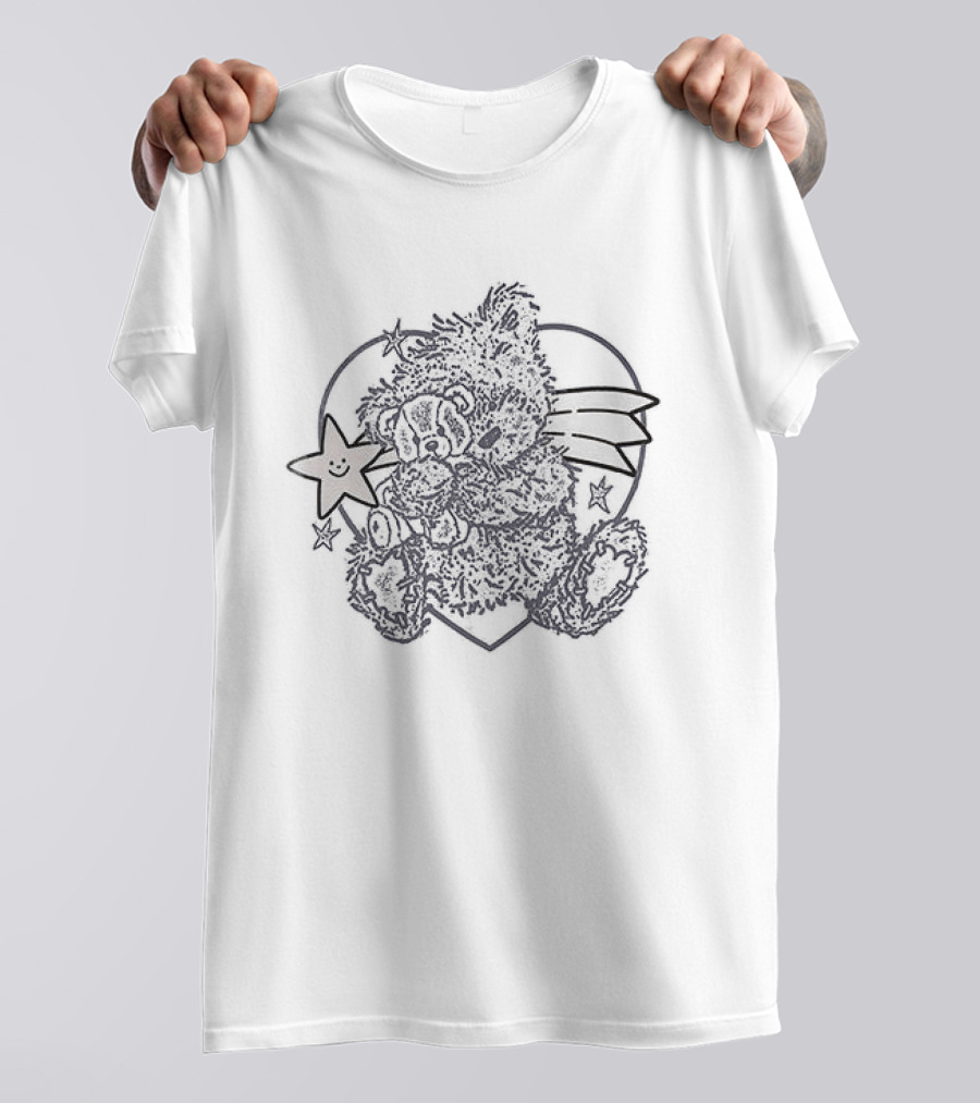 We Begin With Nothing We Leave With Nothing So What Is There To Worry About Teddy Heart Star Banner T-Shirt