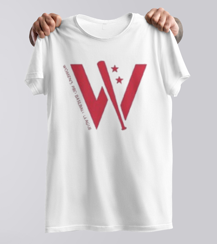 Women's Pro Baseball League Giant W With Stars And Bat T-Shirt