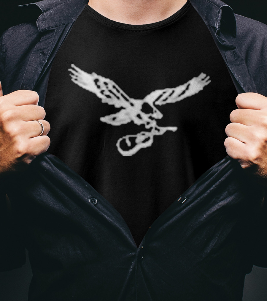 Zach Bryan Eagles Collaboration White Bird Motif T-Shirt