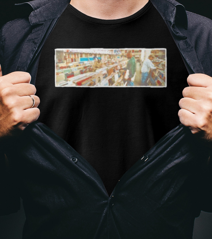 DJ Shadow Endtroducing Panoramic Record Store Scene T-Shirt