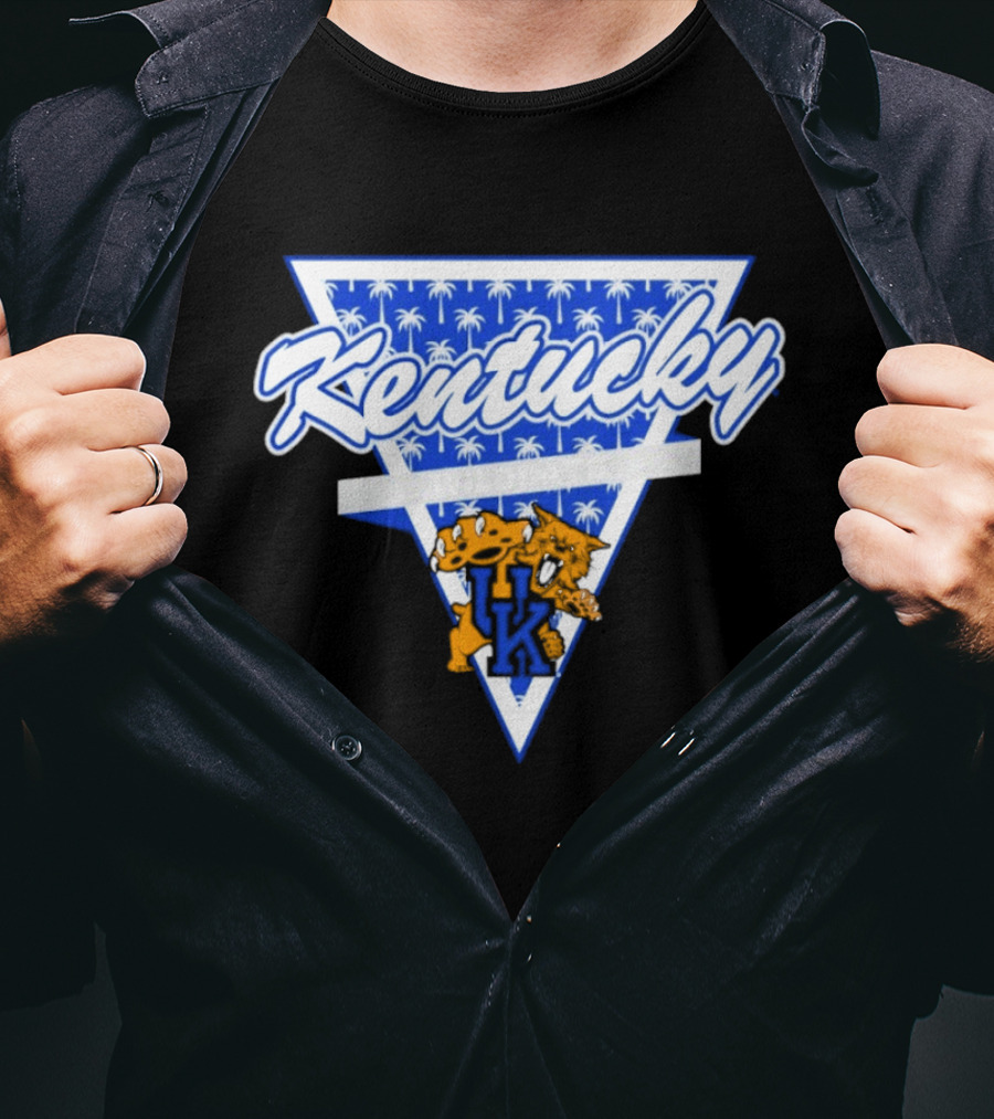 Kentucky Wildcats Palm Tree Triangle Vintage Vibe T-Shirt