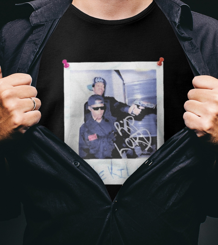 Three 6 Mafia RIP Lord The Killer MIN With Graffiti Style Polaroid T-Shirt