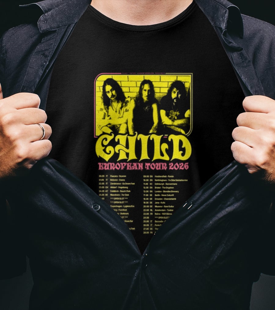 Child Europe Tour 2026 Concert Dates And Locations T-Shirt