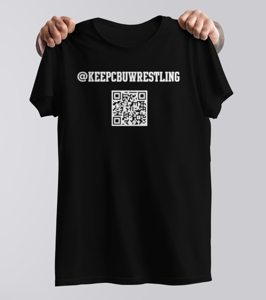 Keep CBU Wrestling QR Code Opposing Teams T-Shirt