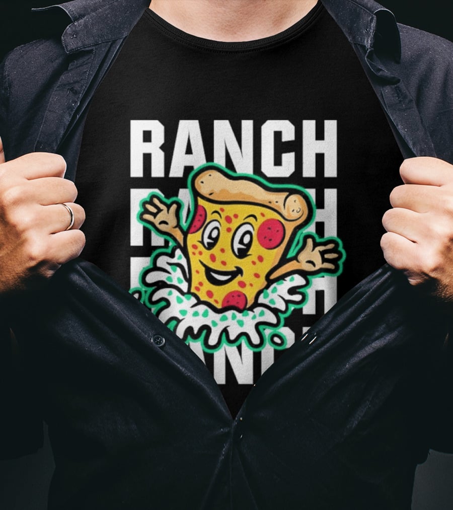 Tulsa Ranch Dippers Pizza With Ranch Splash T-Shirt