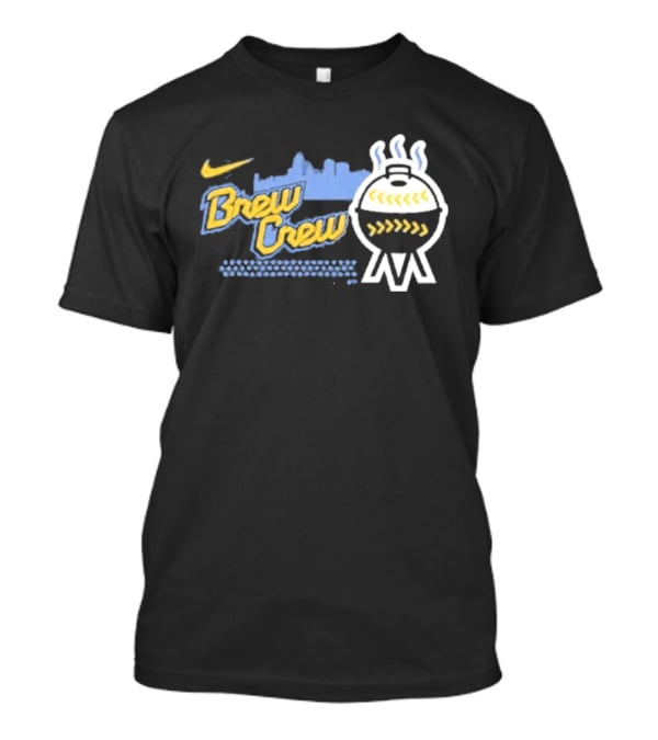 Milwaukee Brewers Brew Crew Nike Skyline BBQ Baseball T-Shirt