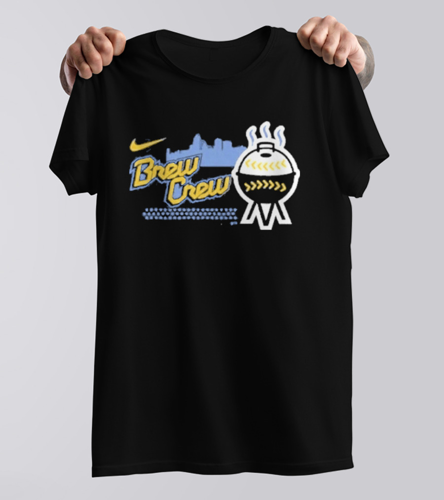 Milwaukee Brewers Brew Crew Nike Skyline BBQ Baseball T-Shirt