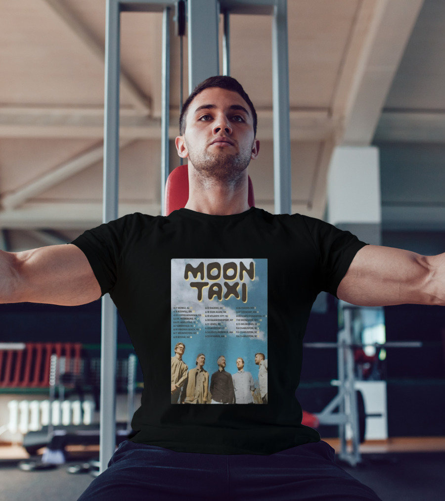 Moon Taxi 2026 Summer Tour Dates With Band Photo Sky T-Shirt