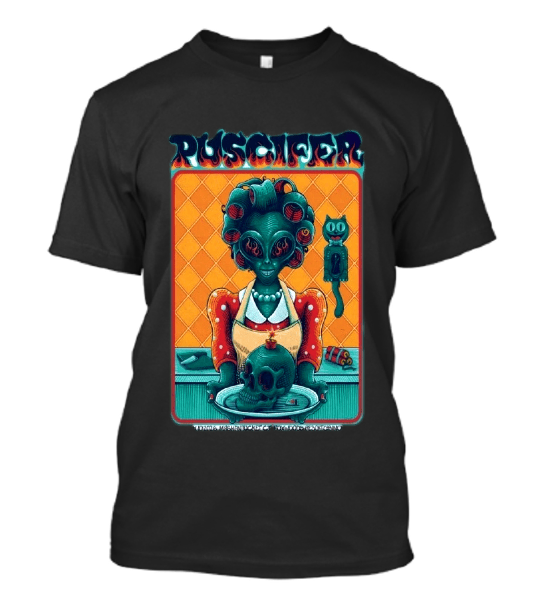 Puscifer Apr 10 2026 Mashantucket CT Foxwoods Resort Casino Alien Chef With Skull And Cat T-Shirt