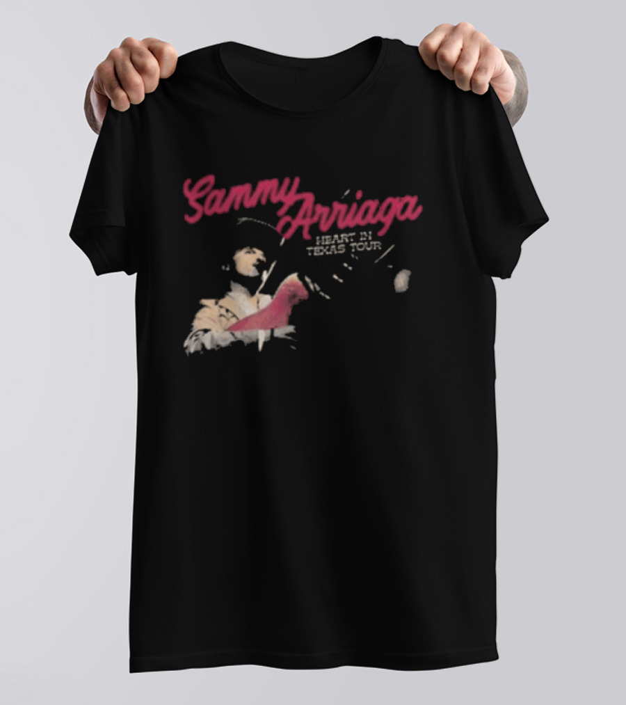 Sammy Arriaga Heart In Texas Tour Cowboy Boot Desert Scene T-Shirt