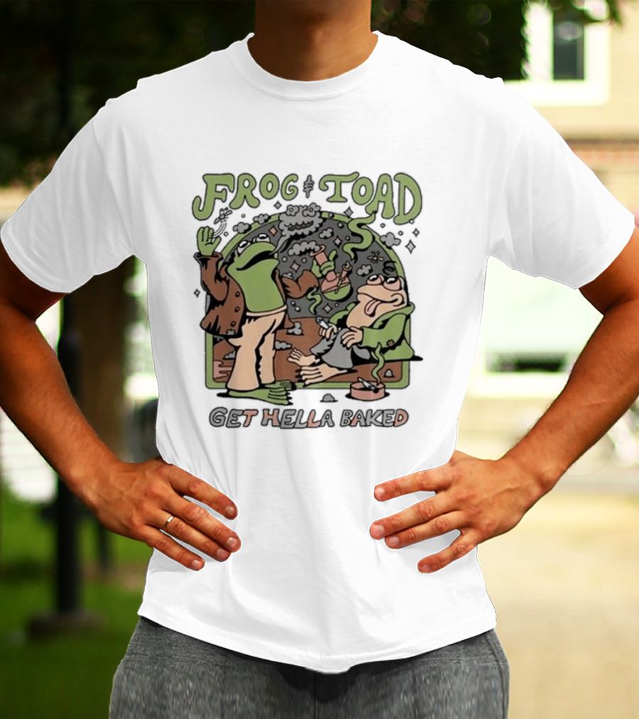 Frog And Toad Get Hella Baked Smoke And Relax Scene T-Shirt