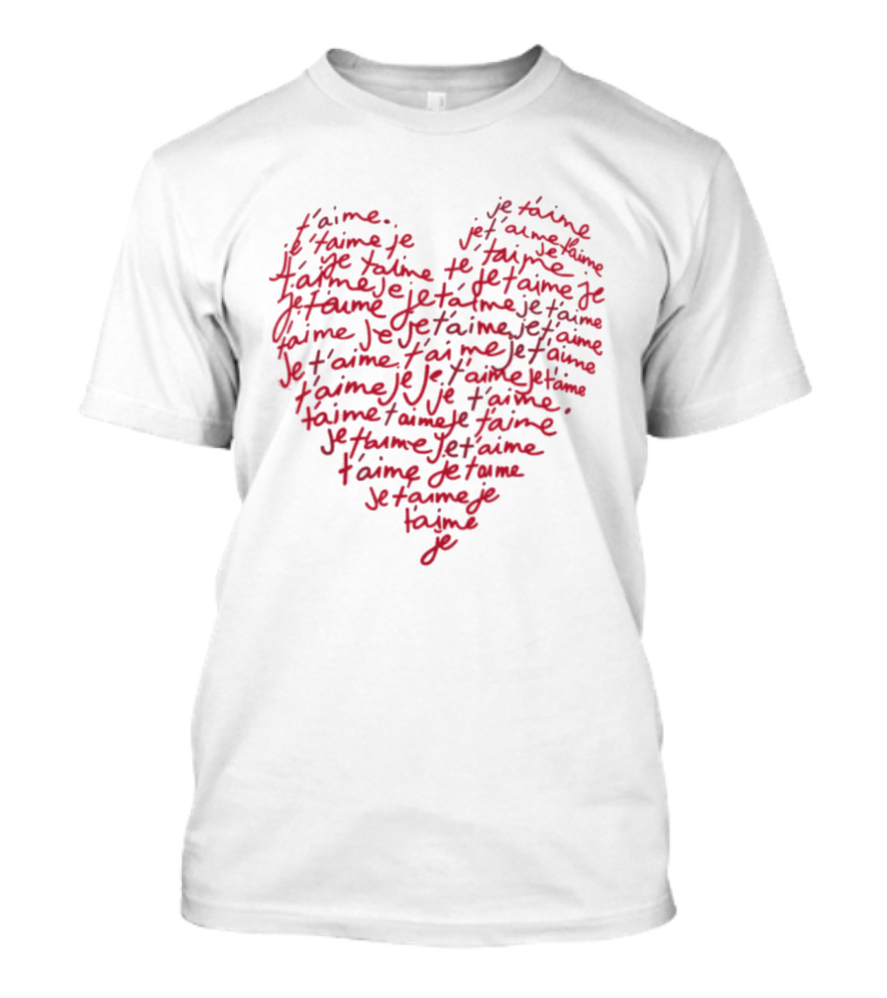 Kirsten McDuffie Je T'Aime Heart Red T-Shirt