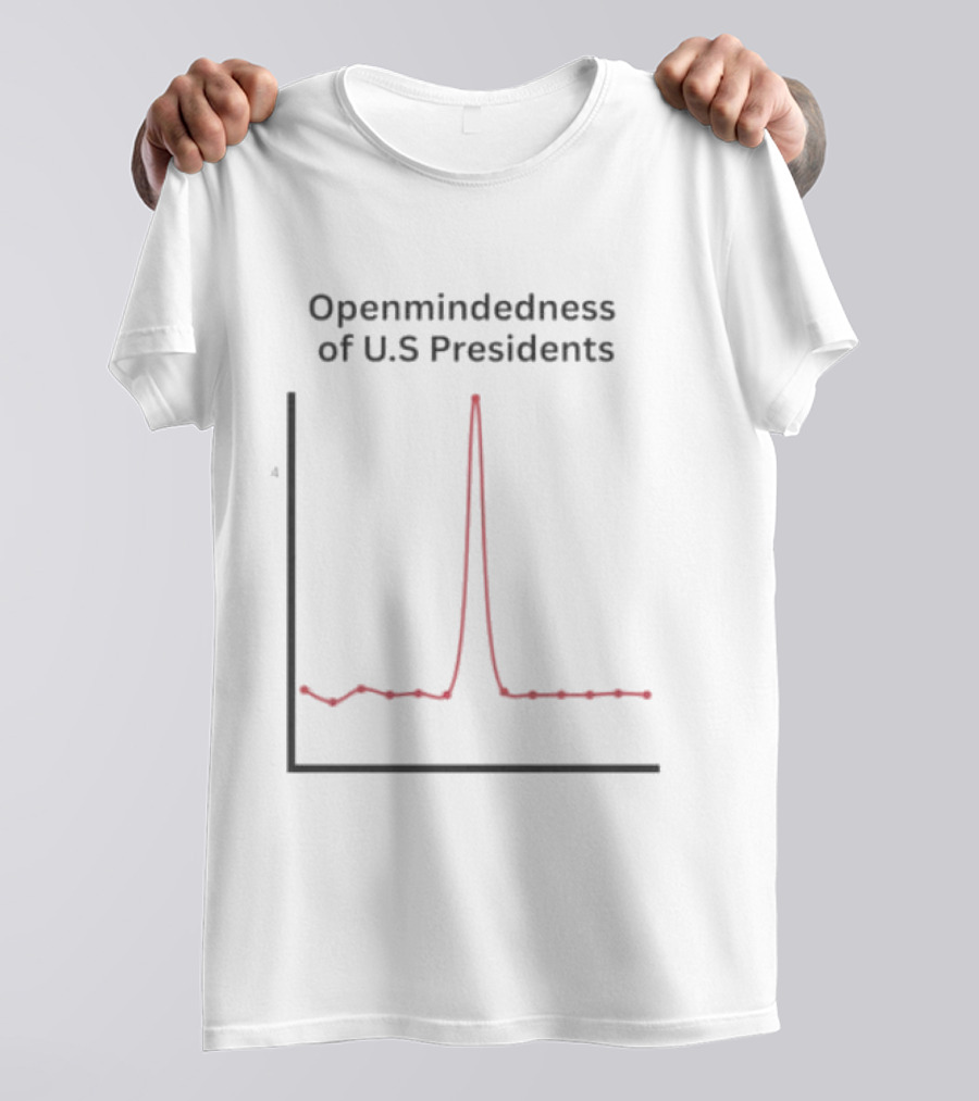 Openmindedness Of U.S Presidents Graph Chart Joke T-Shirt