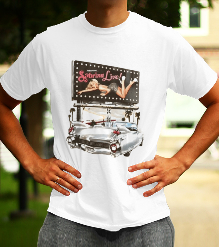 Presenting Sabrina Live Coachella Cadillac Billboard Vintage 50s T-Shirt