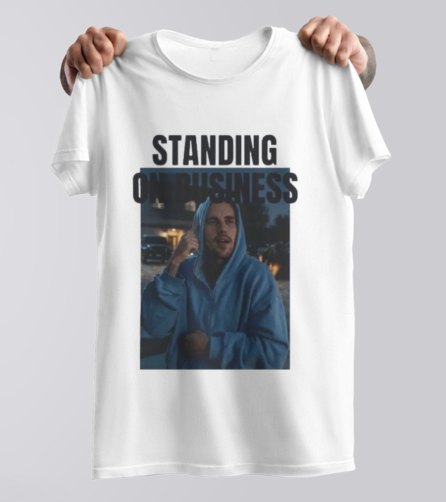 Standing On Business Justin Bieber Coachella Blue Look Night Scene T-Shirt