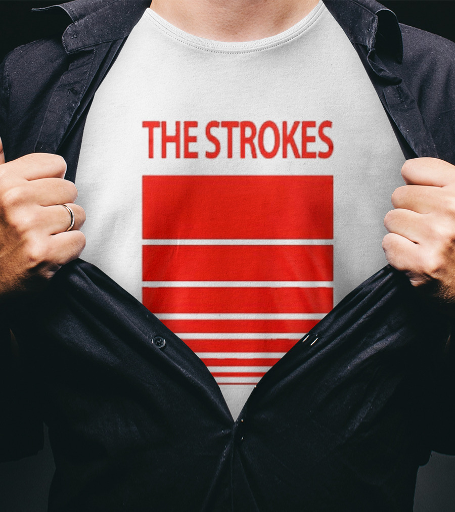 The Strokes 2026 Tour San Francisco Bold Red Stripes T-Shirt