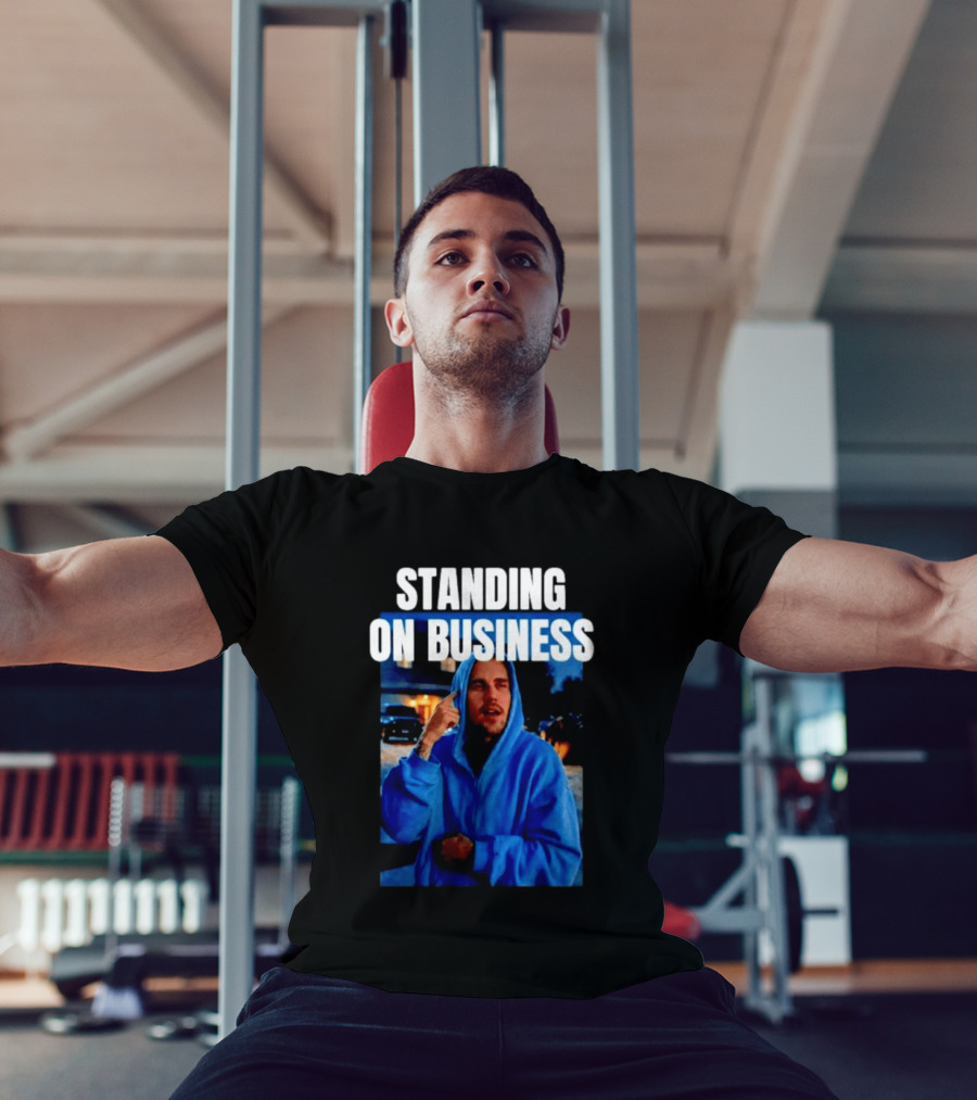 Standing On Business Blue Image T-Shirt