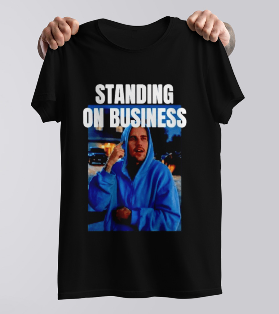 Standing On Business Blue Image T-Shirt